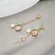 thumbnail image 3 of Pendientes largos de la joyería de la flor de la borla Pendientes de la flor de la borla para las mujeres Pendientes de la flor de la joyería de la flor de la flor Pendientes pendientes largos, 3 of 7