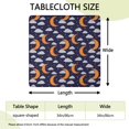 thumbnail image 2 of Dark Blue Moon Cloud Star Pattern Square Fitted Tablecloth with Elastic Edge,Square Table Cover,Washable Elastic Table Cover for Home Kitchen Party Decor 34"x34", 2 of 6