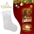 thumbnail image 4 of Light Gray Christmas Stockings, Christmas Presonalized Large Stocking Sock, Set of 2 Xmas Party Winter Decor Candy Bag Family Holiday Gift, 17.7 Inch, 4 of 7