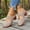 Brown, variant on Women's High-Heel Sandals | Retro Breathable Cut-Out & Laser-Cut Design | Slip-On with Patterned Strap, Closed Round Toe & Thick Heel |European-American Style Summer Back-to-School Shoes