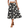 thumbnail image 3 of Fantaslook Midi Skirts for Womens Elastic High Waist Skirt Flowy Trendy Dresses Skirts with Pockets, 3 of 9