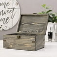 thumbnail image 2 of Caja de almacenamiento para botellas de aceites esenciales MyGift, madera gris vintage, 2 of 7