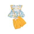 thumbnail image 3 of Yuemengxuan Girls Lovely Clothes Set, Round Collar Sleeveless Tops and Solid Color Shorts, 3 of 7