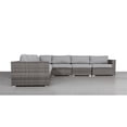 thumbnail image 3 of Living Source International 122" Wicker Patio Sectional with Cushions in Gray, 3 of 4