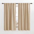 thumbnail image 4 of NICETOWN Room Darkening Curtains for Bedroom Back Tab and Rod Pocket Thermal Insulated Curtains Drapes 42x63 inch, Biscotti Beige, 2 Panels, 4 of 8