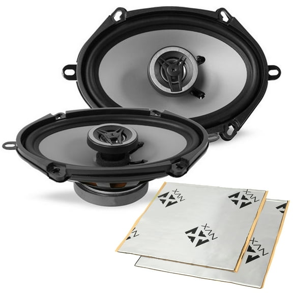 Crunch CS5768CX 5x7" / 6x8” CS Series Coaxial Full Range Speaker 500W Peak   NVX SDSK2 Sound Damping