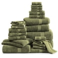 thumbnail image 1 of Juego de toallas LANE LINEN 100% algodón, 24 piezas, para baño, color verde, 1 of 9