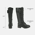thumbnail image 2 of DREAM PAIRS Women's Pu Knee High Riding Combat Boots, 2 of 4