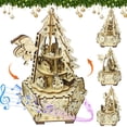 thumbnail image 3 of Wooden Puzzle Music Box Wooden Model Music Box Creative 3D Wooden Puzzle Model Building Kit for Kids Gift, 3 of 10