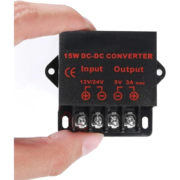 HUGFEGWE 12V/24V to 5V 5A 15AMP 3A 10A 24V to 5V 12V to 5V 3A 5A 10A 15A Car Step Down Reducer DC DC Converter Regulator (Size : No Data, Color : 12V 24V to 5V 3A_12V 24V) CJB91-39375