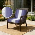 thumbnail image 2 of Outdoor Patio Cushion Covers 4 Pack Purple Ombre Patio Chair Cushion Covers with Ties and Zipper Purple Ombre White Stripes Waterproof Outdoor Seat Cushion Covers for Patio Furniture 24"x24", 2 of 9