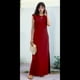 thumbnail image 5 of Vestido Maxi de Verano 2025 para Mujer, Informal, Holgado, con Abertura, Sin Arrugas, con Cuello Redondo y Bolsillos, Color Vino Tinto XL, 5 of 9