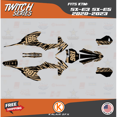 Kalair GFX Graphics Kit for KTM Electric Mini SX E5 and Mini SX E3 (2020-2023) Twitch Series
