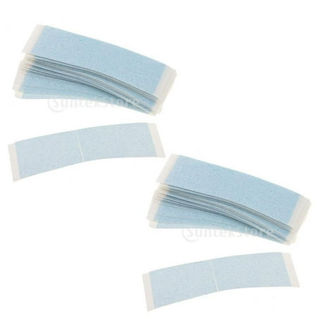 Dualoai 72 Pieces Sweatproof Hairpiece Wig Tapes Toupee Skin Clothes Bonding Glue Strips