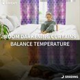 thumbnail image 5 of Purple Ombre Blackout Curtains for Bedroom/Living Room, Thermal Insulated Kitchen Curtains, Colourful Gradual Modern Abstract Art Grommet Darkening Window Treatment Drapes 52"x63"x2, 5 of 8