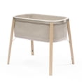 thumbnail image 1 of Cuna Stokke Snoozi de color beige arenoso con colchón firme para bebés de 0 a 9 meses, 1 of 6