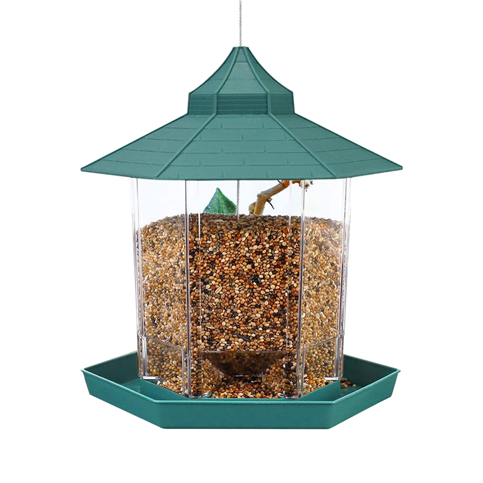 Wild Feeder Outdoor Container With Hang Rope Hanging Garde Decors Feeding House Type Bird Pet