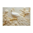 thumbnail image 5 of Mudket Canvas Wall Art Framed Ready to Hang White Peacock Pearl Plum Blossom Floral Print, Animal Floral Wall Decor Canvas Artwork for Living Room Bedroom Office Wall Pictures - 12"L x 8"W, 5 of 10