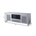 thumbnail image 5 of Benjara Noe 59" Wood TV Entertainment Media Console- Faux Diamond Inlay- Silver, 5 of 5