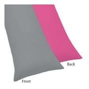 Crescent Multiple Colors - Zippered Body Pillowcase- 200 Thread Count 21"x 54" (Grey/Pink)