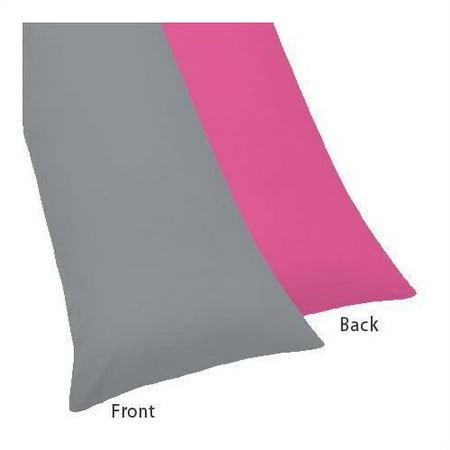 Crescent Multiple Colors - Zippered Body Pillowcase- 200 Thread Count 21"x 54" (Grey/Pink)