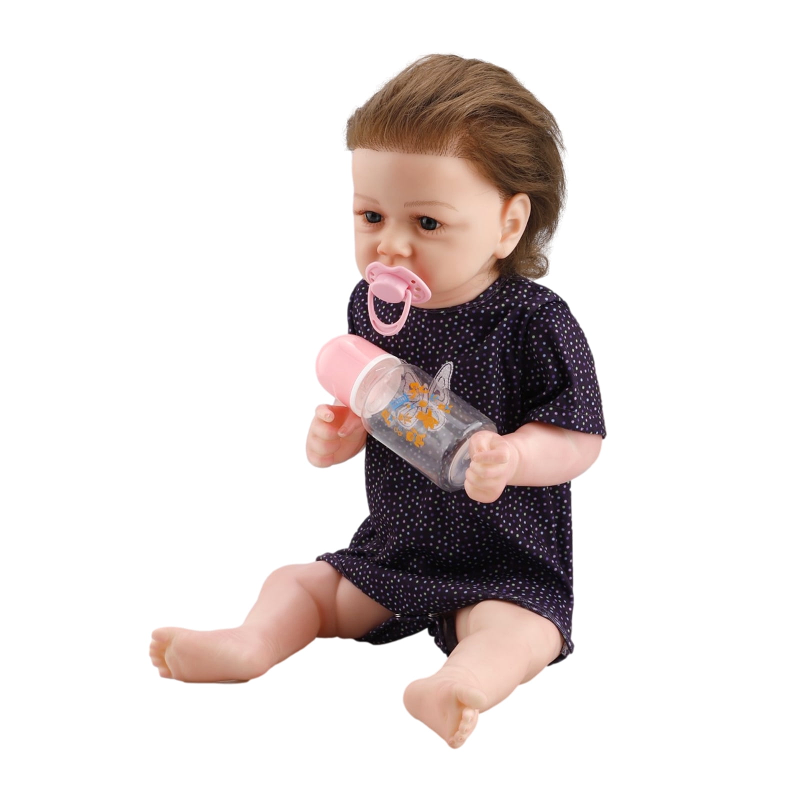 authentic feeding bottle and pacifier with chain Reborn Doll Tita with Diaper 