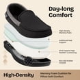 thumbnail image 3 of EverFoams Men's Comfort Memory Foam Moccasin Slippers Breathable Terry Cloth House Shoes with Anti-Skid Rubber Sole, 3 of 8