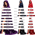 thumbnail image 3 of siminsem Unisex Adult Full Length Velvet Hooded Cloak Witch Halloween Cape Robe with Neck Tie for Cosplay Gothic Vampire Medieval Party Fancy Dress 1 Pack, Red,M, 3 of 5
