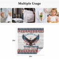 thumbnail image 6 of Cloth Napkins Set of 8 - 20x20 Inches, American Eagle Washable Reusable Table Napkins, 250 4th of July Patriotic Striped Grey Soft & Absortbent Dining Napkin for Party Wedding Hotel Restaurant, 6 of 9