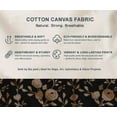 thumbnail image 5 of Soimoi 100% Cotton Canvas Fabric - Floral Print, Black | 56" Wide | Sold by 2 Yard | Medium Weight Upholstery Fabric for Home Dcor, Bags & DIY Projects, 5 of 7
