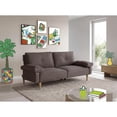 thumbnail image 1 of Sofá Cama Makora Yarvis Chocolate Lino 3 Posiciones con Soft Foam Reclinable, 1 of 10