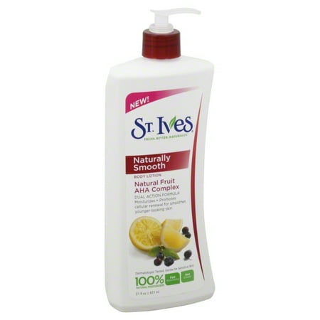 St. Ives Naturally Smooth Natural Fruit AHA Complex Body Lotion, 21 oz