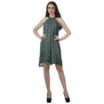 thumbnail image 2 of Moomaya Tunique Imprimée Robe Débardeur Robe Évasée Col Licou Mini Robe d'Été, 2 of 4