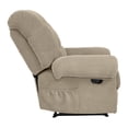 thumbnail image 4 of QuzyAor 38.6" Overstuffed Manual Recliner Chair, Soft Fabric Lounge Chair with Padded Footrest & Ergonomic Support for Living Room Bedroom Home Theater, Beige, 4 of 10