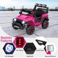 thumbnail image 4 of Costway 12V Kids Ride On Truck with 2*12V Motors Spring Suspension & Remote Control Pink, 4 of 10