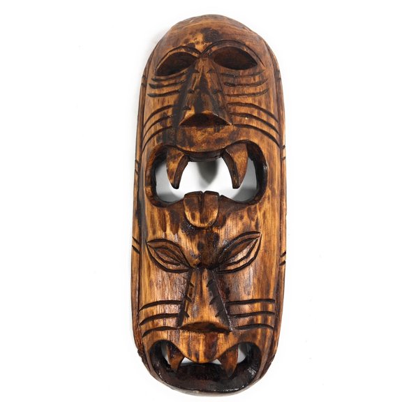 Fijian Tiki Mask 12" - 2 Deities Love & Prosperity | #mdr1901030