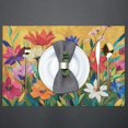 thumbnail image 6 of Watercolor Flowers Pattern Placemats Set of 6 Washable Kitchen Dining Table Mats 12 x 18 Inch Modern Cloth Place Mats Non-Slip Heat Resistant Placemats for Home Farmhouse Kitchen Dinner Party Decor, 6 of 6