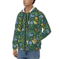 thumbnail image 3 of Kdxio Forest Flora And Fauna Print Men Hoodies Casual Hoodies for Men with Zip Pockets Full Zip Long Sleeve Sweatshirt Sports Hooded Jacket-X-Large, 3 of 5