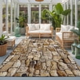 thumbnail image 3 of Brick 6x9ft Non Slip Area Rug Abstract Multi Colored Brick Wall Photo Washable&nbsp;Soft Area Rugs for Living Room, Indoor&nbsp;Circle Carpet for Bedroom Dining Room Kitchen, 3 of 9