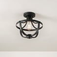 thumbnail image 5 of Globe Electric Stellan 1-Light Matte Black Indoor Flush Mount Ceiling Light, 5 of 9