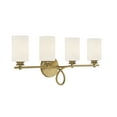 thumbnail image 4 of Warm Brass Four Light Bath Bar from the Woodbury Collection, 4 of 7