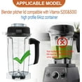thumbnail image 3 of ABPETE Blender Replacement Lid for Vitamix 5200&5000 Blender Pitcher 64-Ounce High Profile Container Parts, 3 of 5