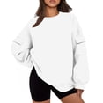 thumbnail image 3 of Ropa Sentuca para mujer: sudaderas de mujer, sudaderas holgadas de cuello redondo, sudaderas casuales lisas de manga larga., 3 of 6