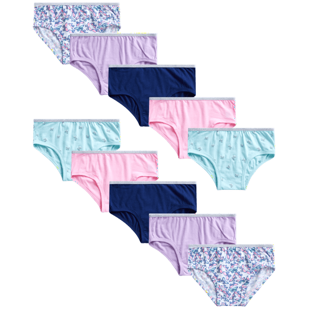 dELiA*s Girls’ Underwear 10 Pack Cotton Hipster Briefs (714