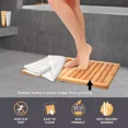 thumbnail image 3 of Bamboo Bath Mat - Foldable Wood Shower Mat, Non-Slip Bathroom Mat, Versatile for Indoor & Outdoor Use, Ideal Floor Mat for Spa, Sauna, Pool, 24" x 18", 3 of 6