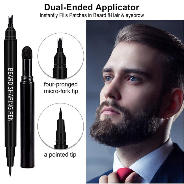 Pluma de relleno de barbapluma de regeneración de forma de reparación de bigote de vello facial para hombres Ndcxsfigh Cuidado Belleza