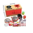 Avdolw 33Piece Kids Pretend Play Kitchen Set with Interactive Cooktop