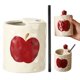 thumbnail image 1 of Ceramic Cup, 3.5 in Tall with Hand-Painted Designs, Prevents Table Scratches for Home or Office Use, 1 of 7