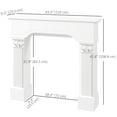 thumbnail image 3 of HOMCOM Baroque Fireplace Mantel, Fireplace Surround with Ionic Leg, White, 3 of 10