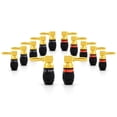 thumbnail image 1 of Cerrojo Sewell de Banana Plugs en ángulo recto, 6 pares, chapado en oro, 1 of 6